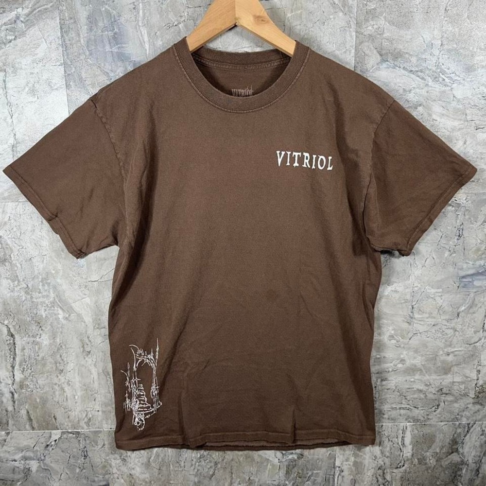 Vitriol Brown Cotton Graphic Logo Men's T-Shirt Short Sleeve Crew Neck 
band  L
